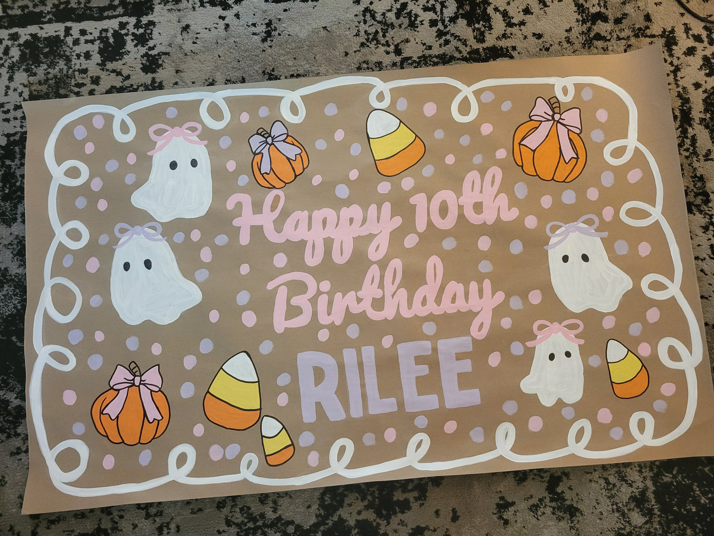 Custom Hand-Painted Kraft Paper Banners – Personalized Decor for Any Occasion