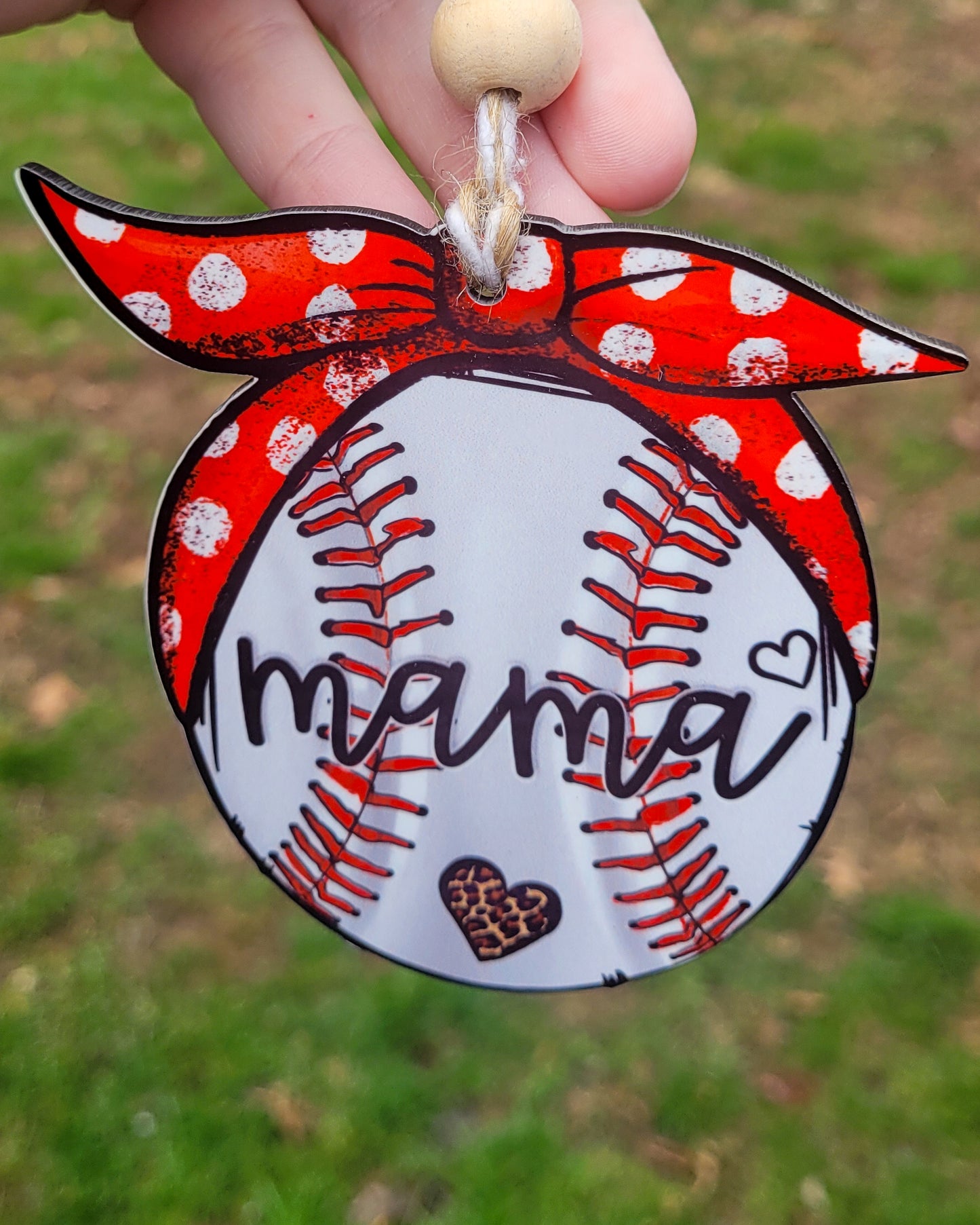 Softball & Baseball "Mama" Car Charm