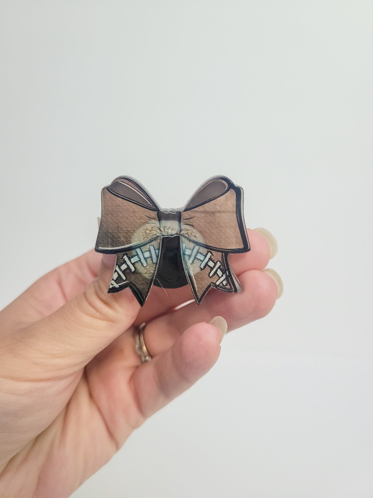 Football Bow Car Vent Clip – Cute Meets Game Day Grit
