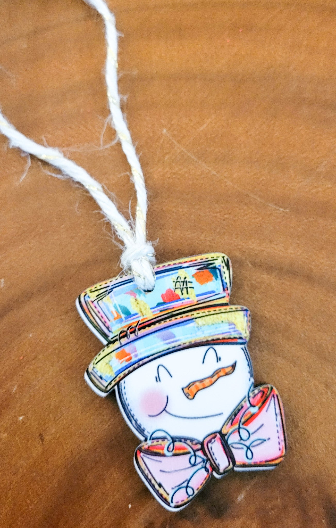 Colorful Snowman Ornament