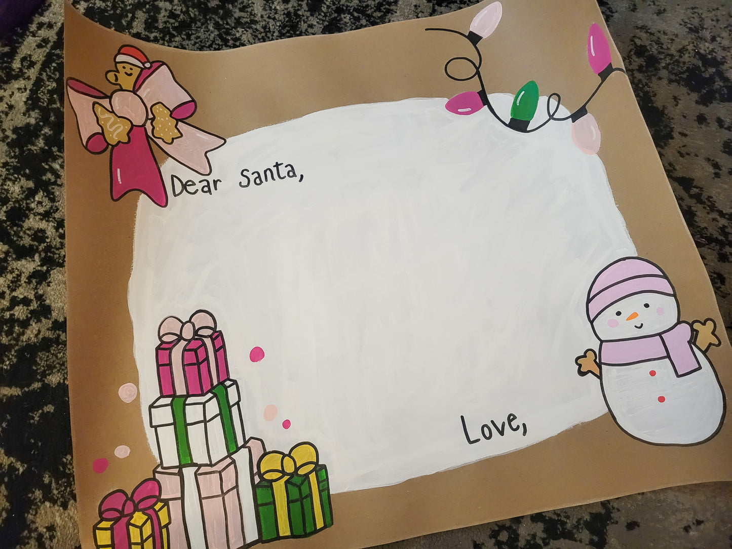 Hand-Painted “Letters to Santa” Banner