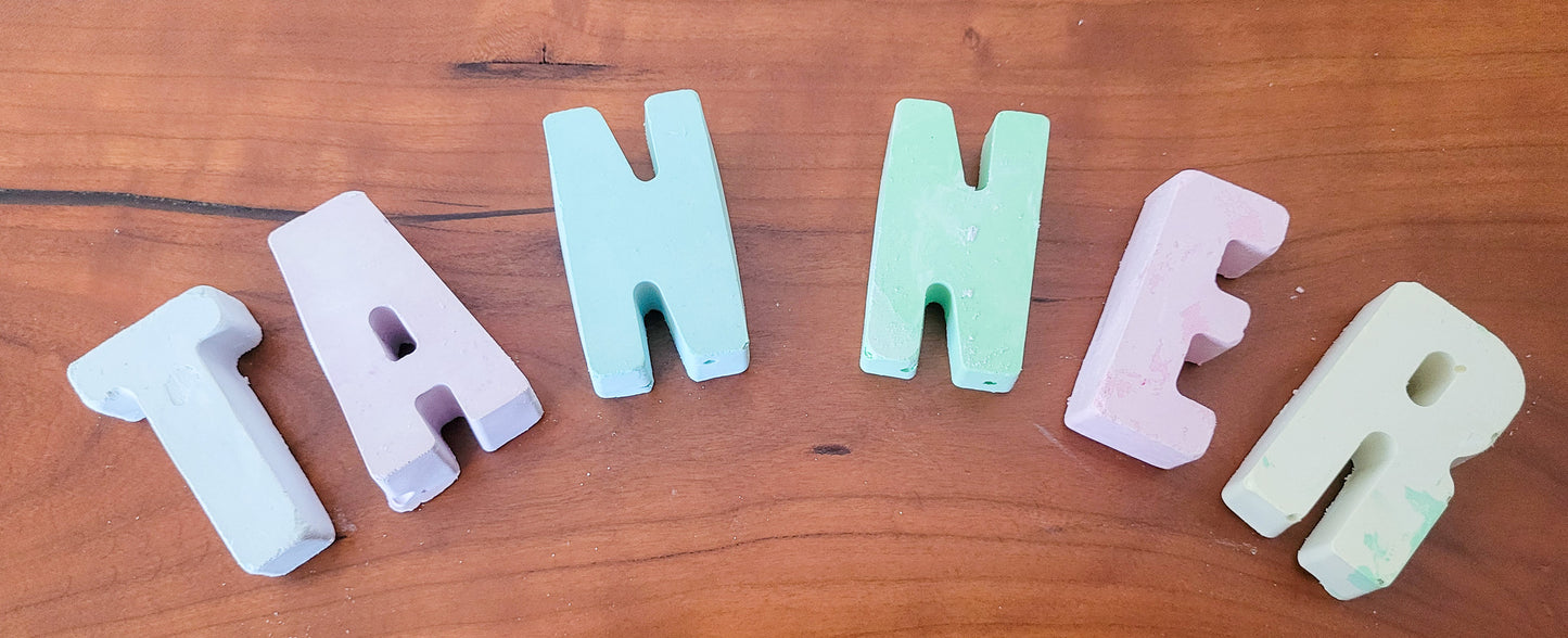 Handmade Personalized Name Chalk | Custom Sidewalk Chalk | Kids Party Favor & Gift