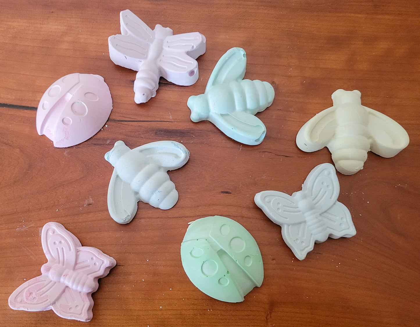 Handmade Bug Shaped Chalk | Spring Insect Sidewalk Chalk for Kids - Ready to Ship