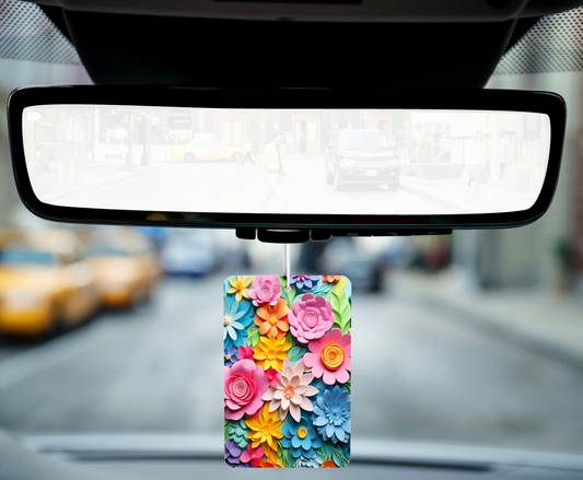 3D Floral Car Air Freshener – Elegant Design, Long-Lasting Scent