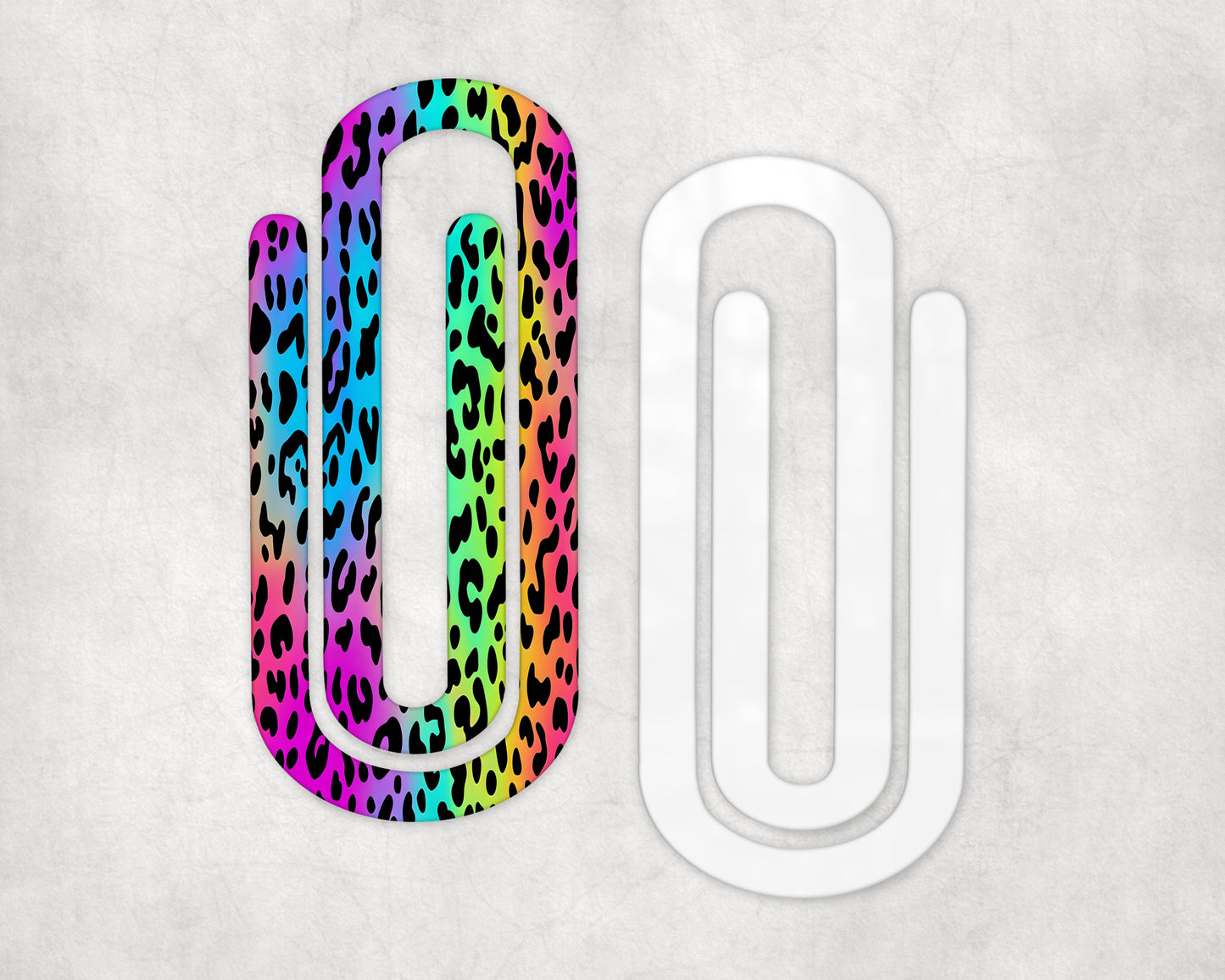 90's Leopard Acrylic Jumbo Paperclip Bookmark