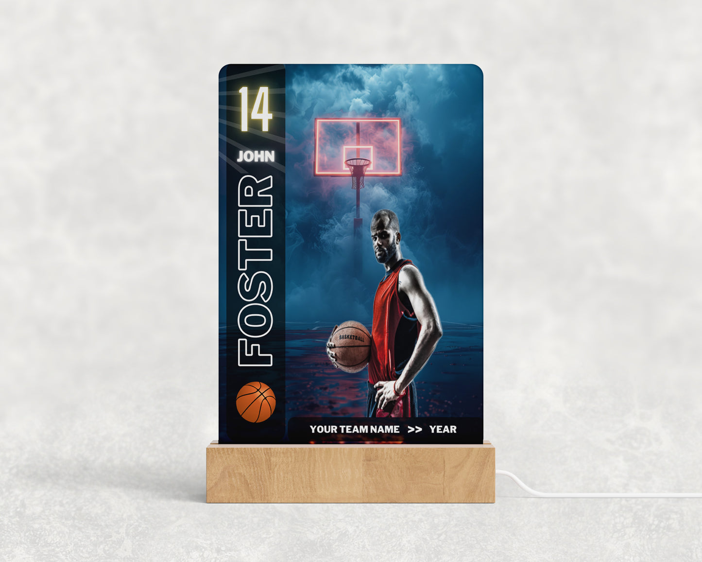 Custom Sports Themed Acrylic Light Up Sign