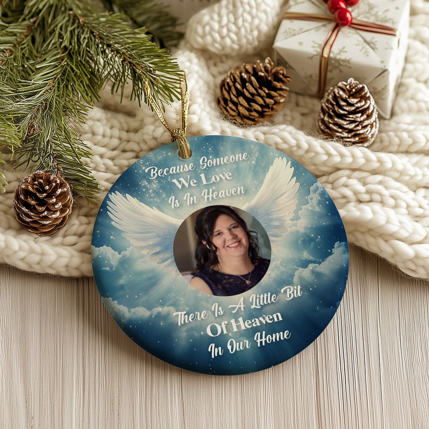 Custom Memorial Picture Ornament