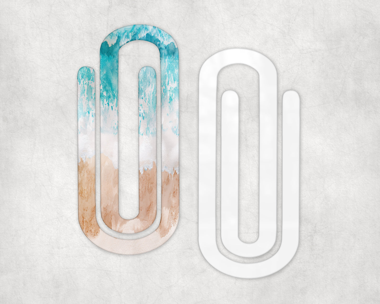 Beach Water Acrylic Jumbo Paperclip Bookmark