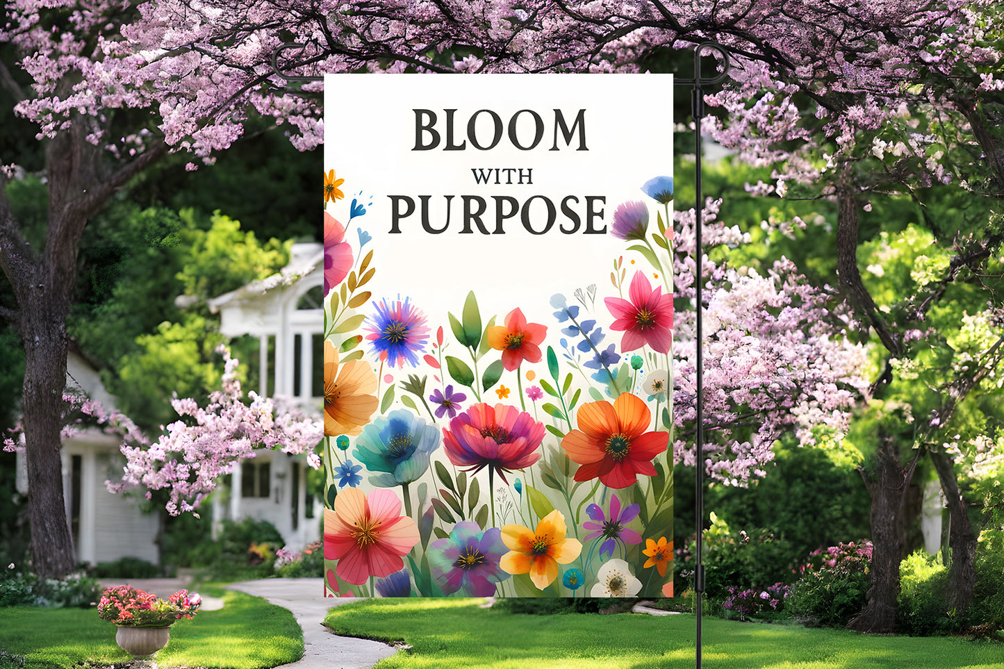 Bloom with Purpose Garden Flag