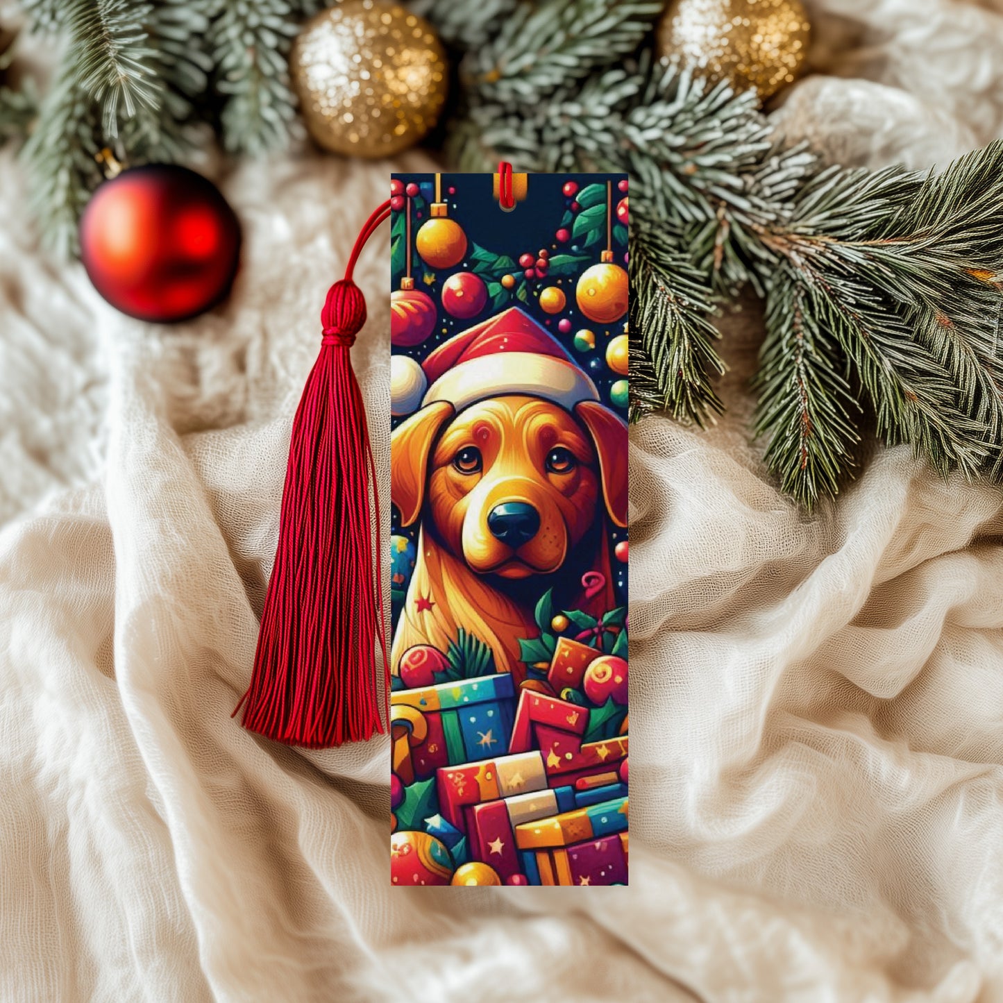 Christmas Dog Bookmark