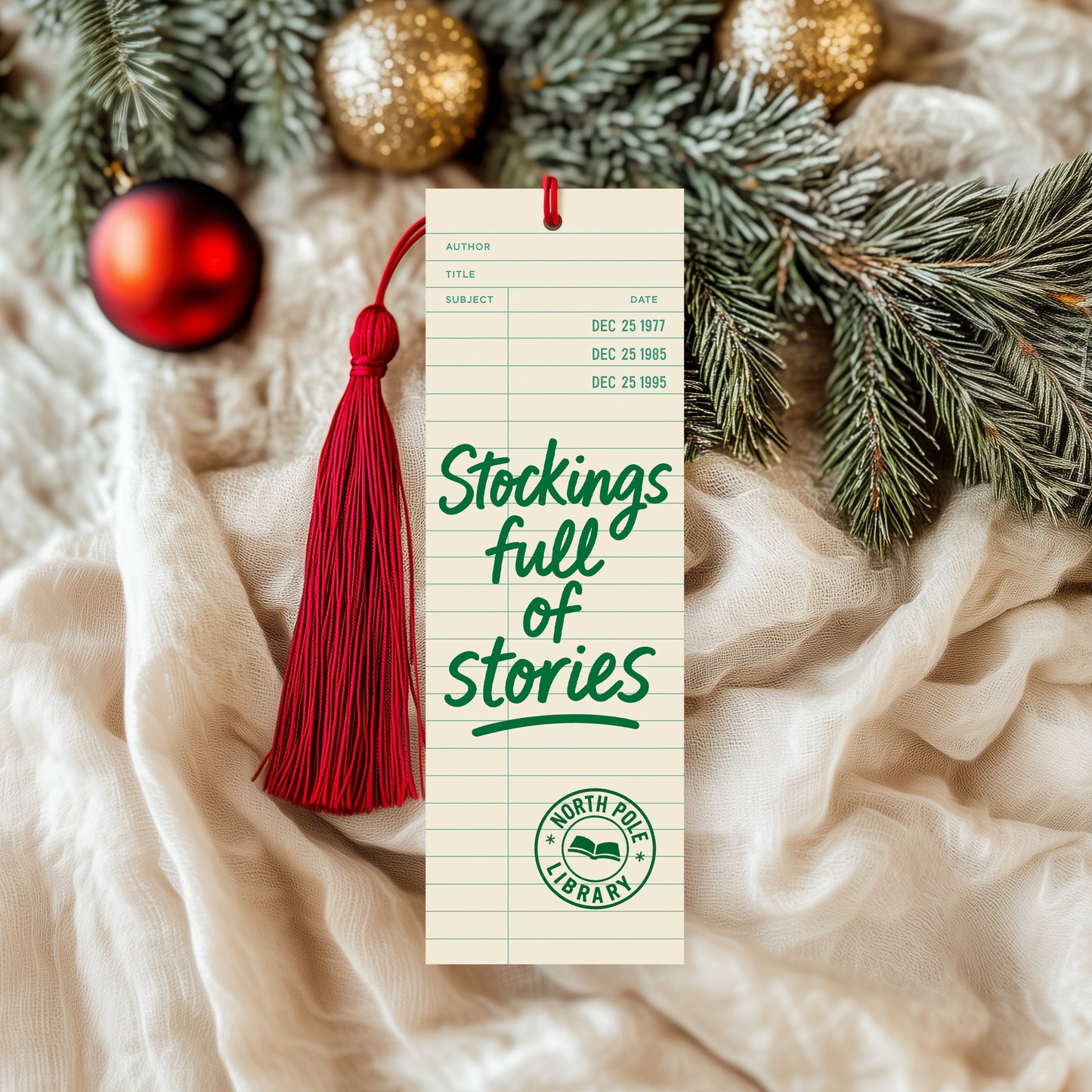 Stocking Full of Stories Bookmark