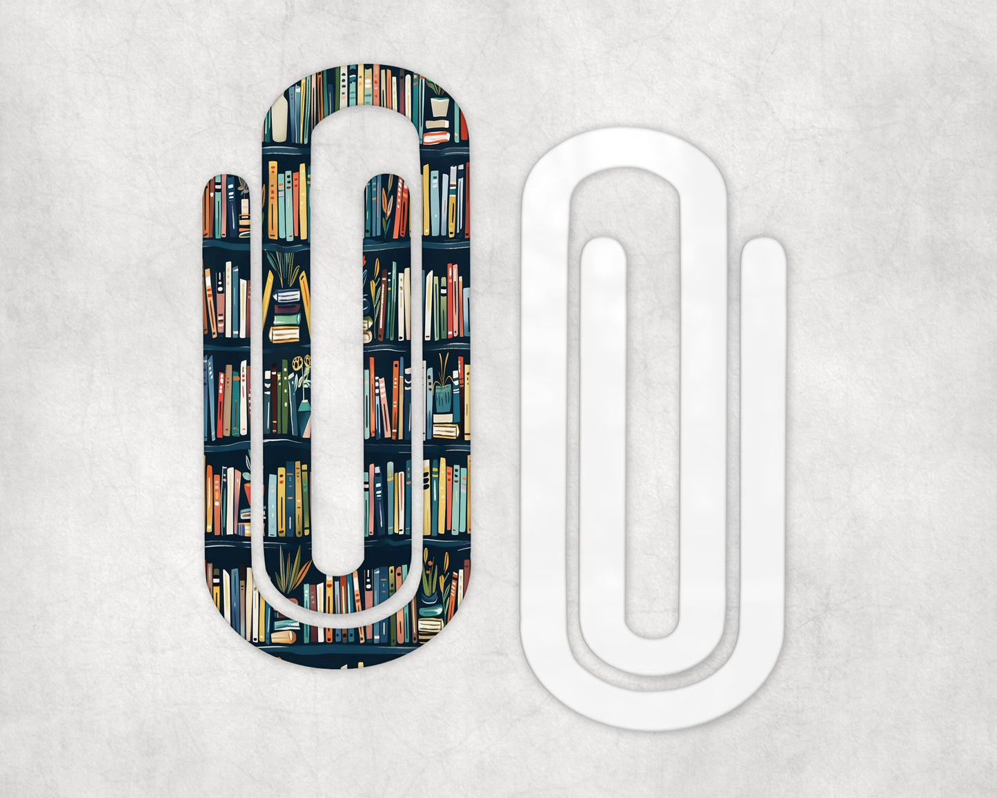 Books Design Acrylic Jumbo Paperclip Bookmark