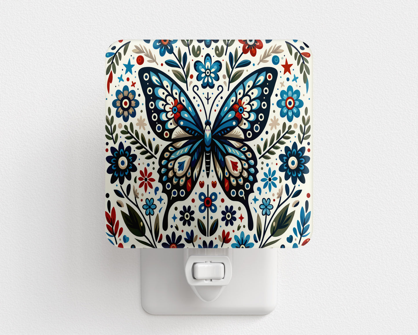 Mosaic Butterfly Plug-In Night Light – Colorful LED Night Light for Home Décor