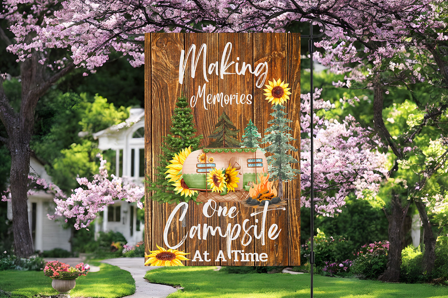 Making Memories One Campsite at a Time Garden Flag