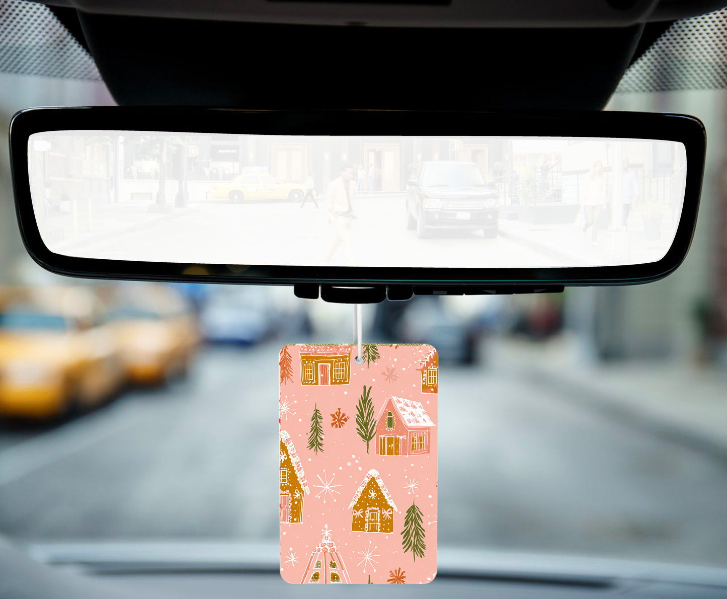 Pink Winter Houses Air Freshener