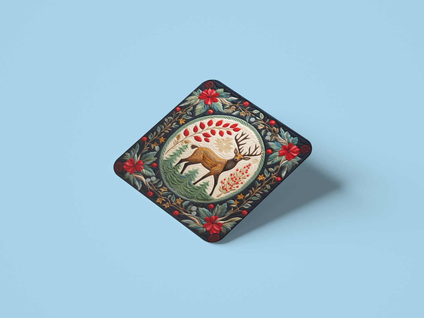 3D Deer Ceramic Coaster