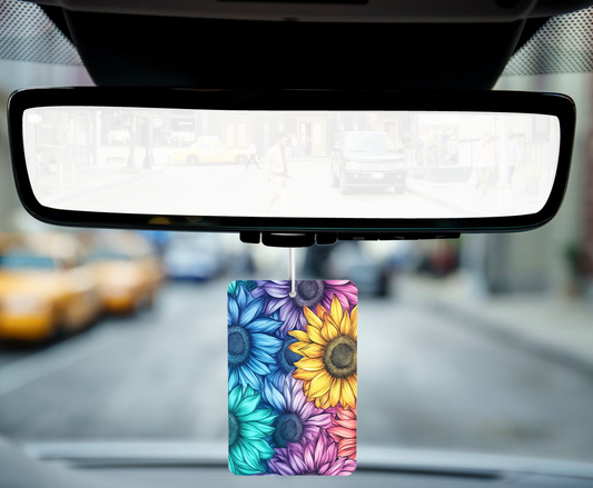Colorful Flowers Car Air Freshener – Fresh Blooms for Every Drive