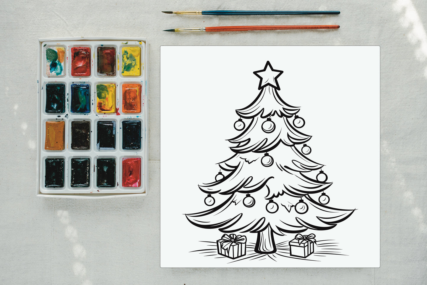 Christmas Coloring Canvas