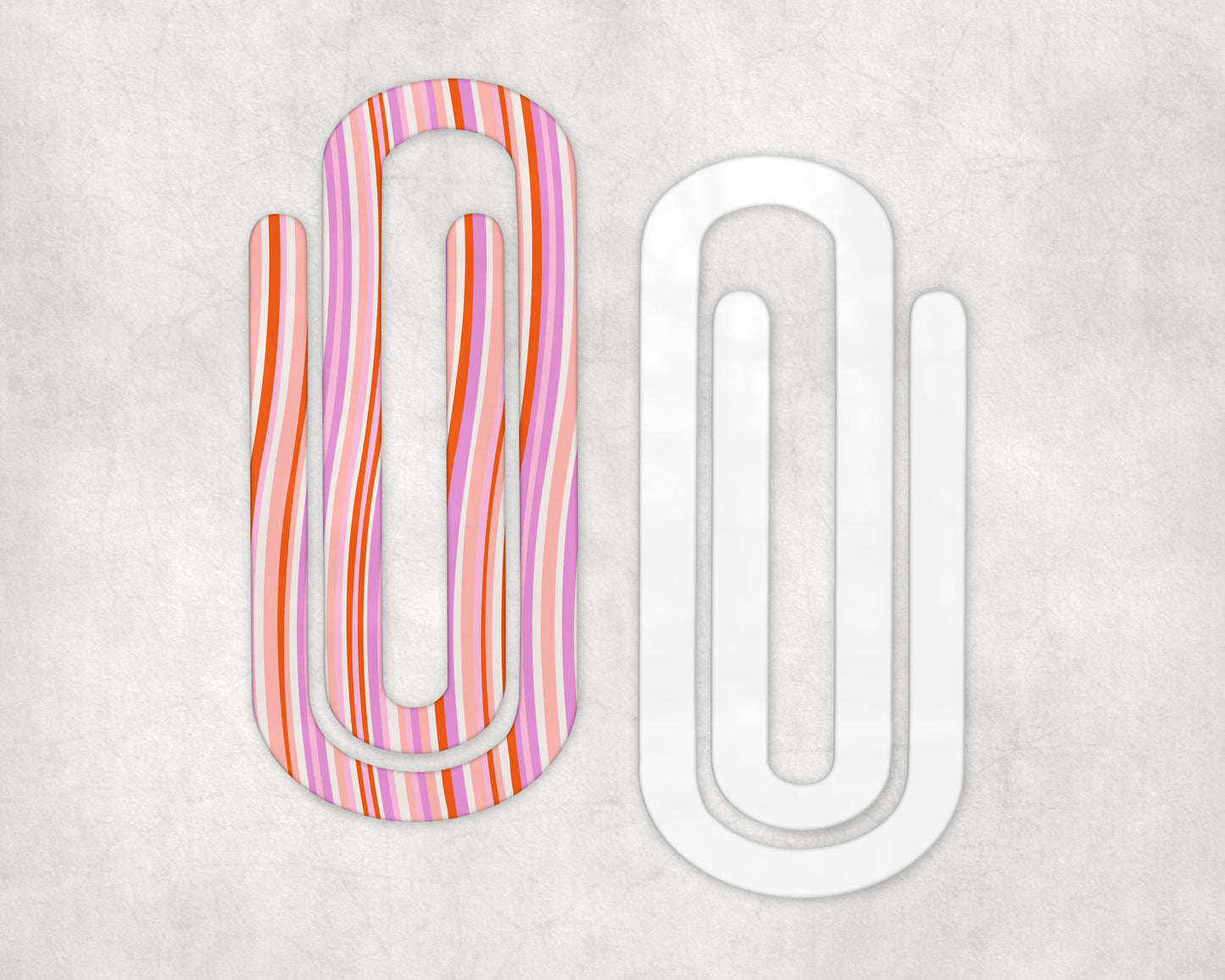 Groovy Lines Acrylic Jumbo Paperclip Bookmark