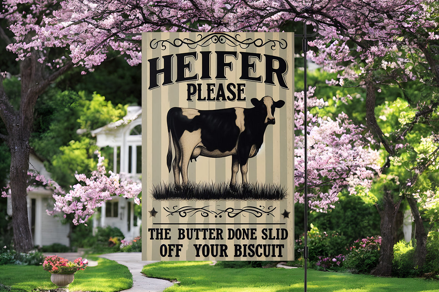Heifer Please Garden Flag