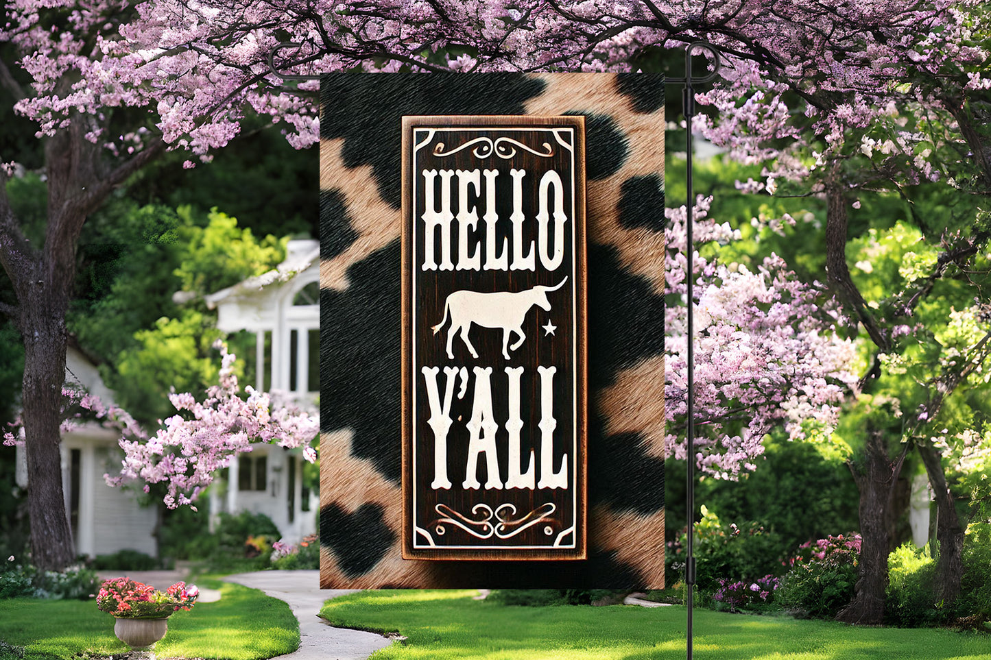 Hello Y'all Garden Flag