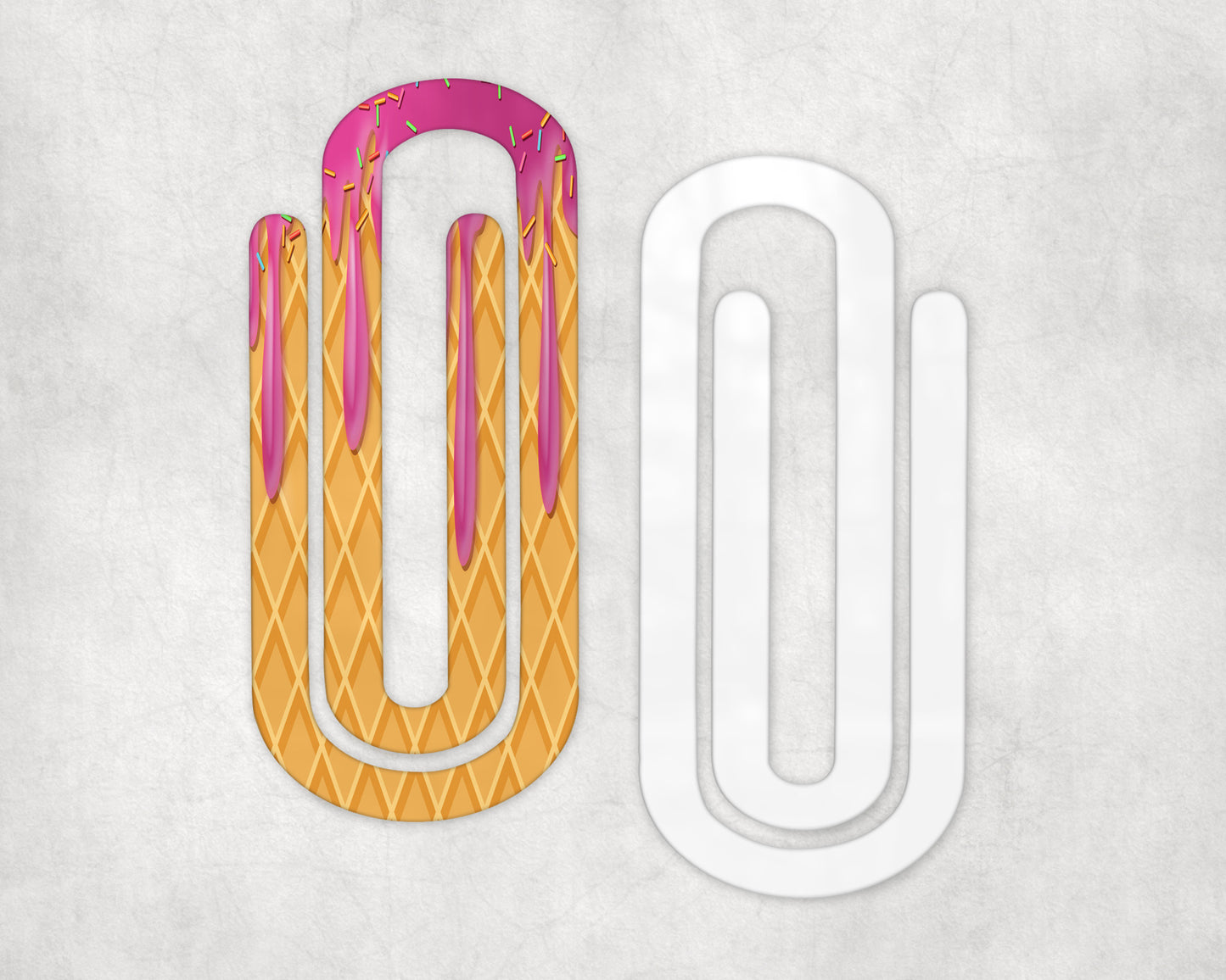 Ice Cream Cone Acrylic Jumbo Paperclip Bookmark