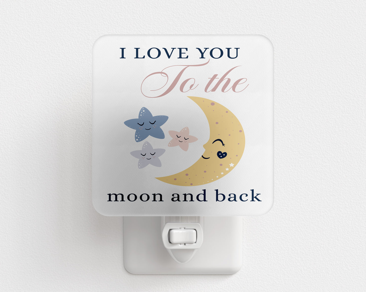 I Love You to the Moon and Back Plug-In Night Light – Heartfelt LED Night Light for Bedrooms & Nurseries