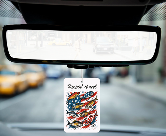 Keepin' It Reel Fishing Car Air Freshener – Fresh Scents for Fishing Lovers