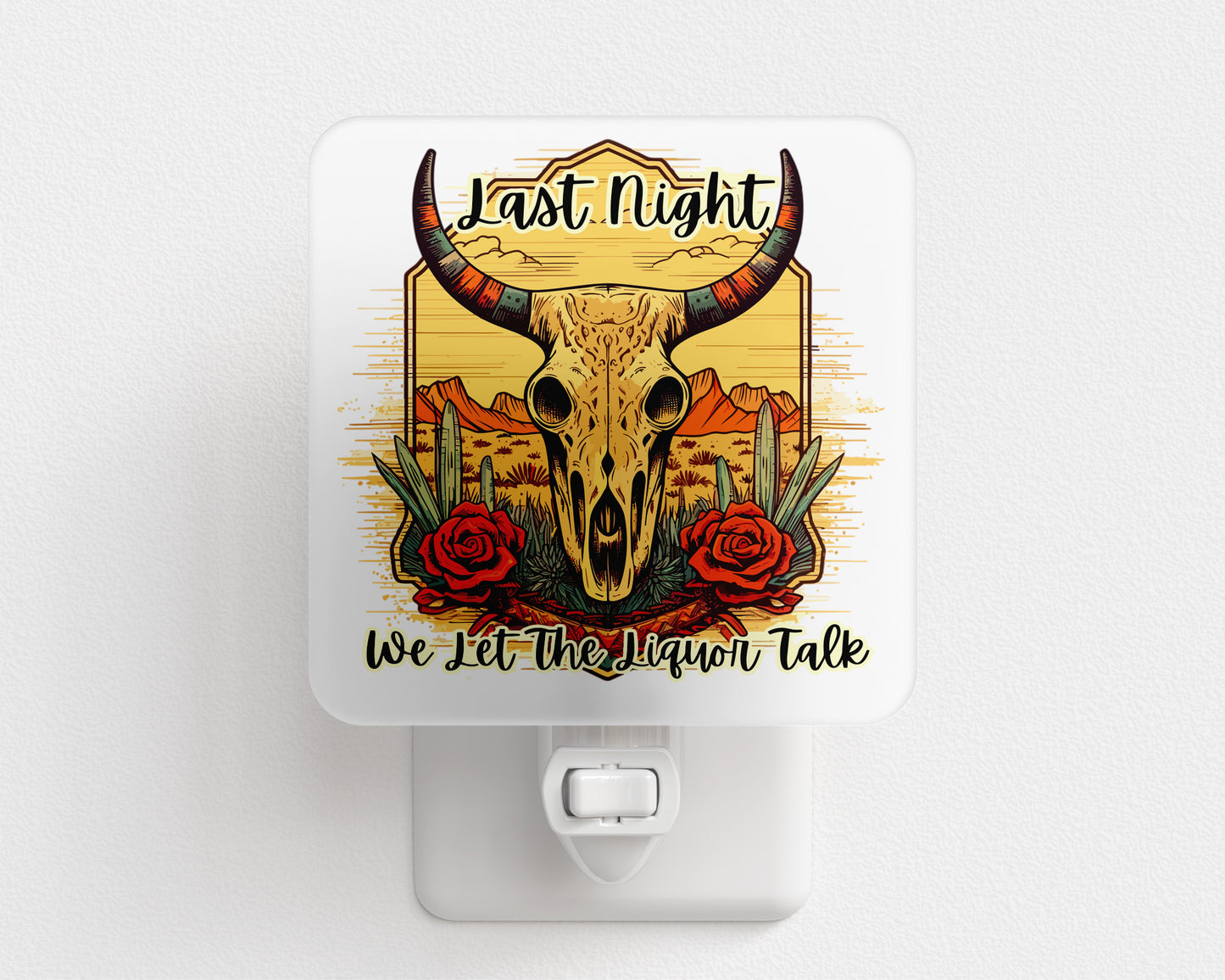 Last Night We Let the Liquor Talk Plug-In Night Light