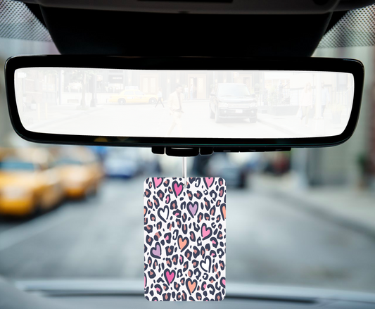 Leopard Hearts Car Air Freshener