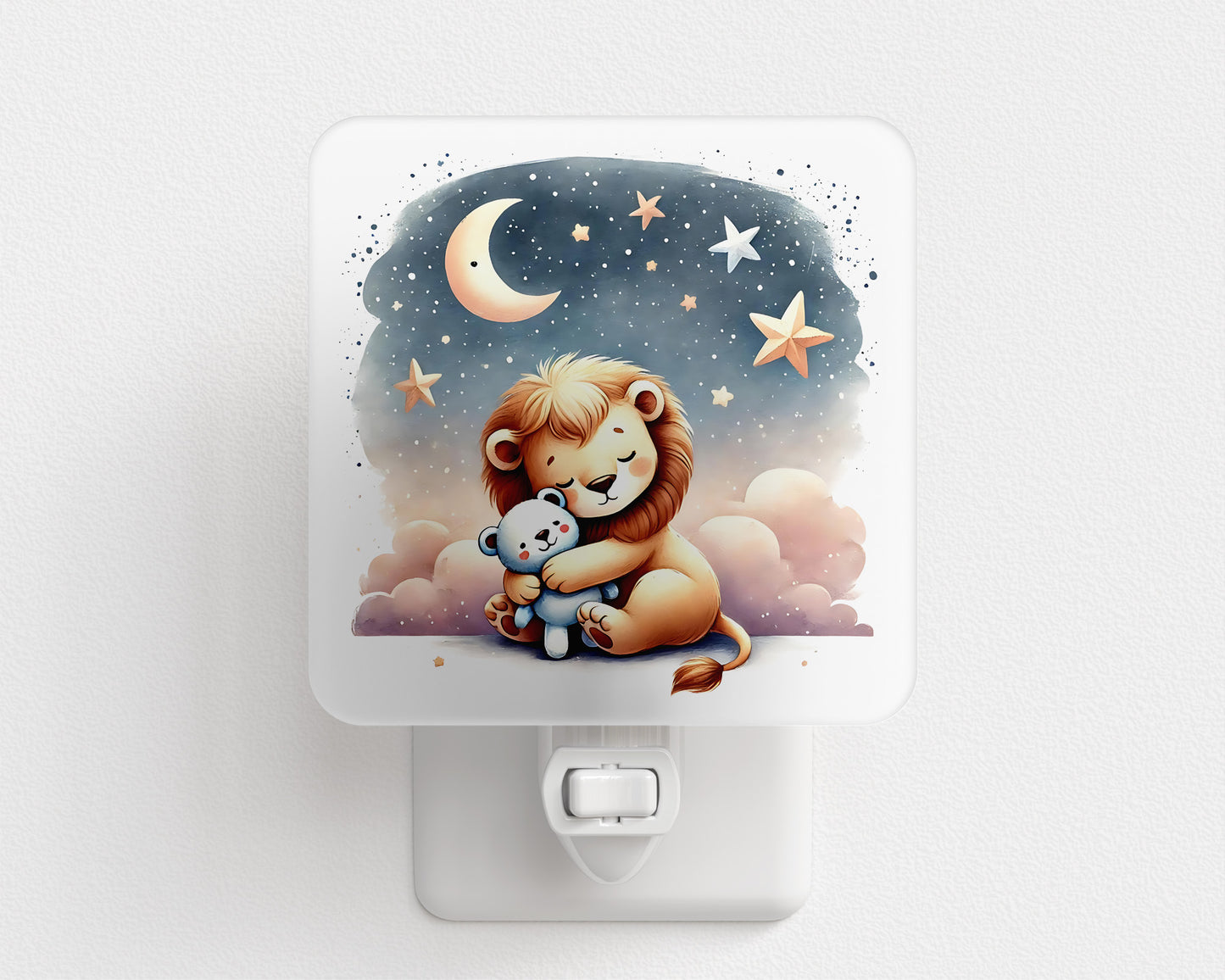 Sleeping Lion Nursery Plug-In Night Light