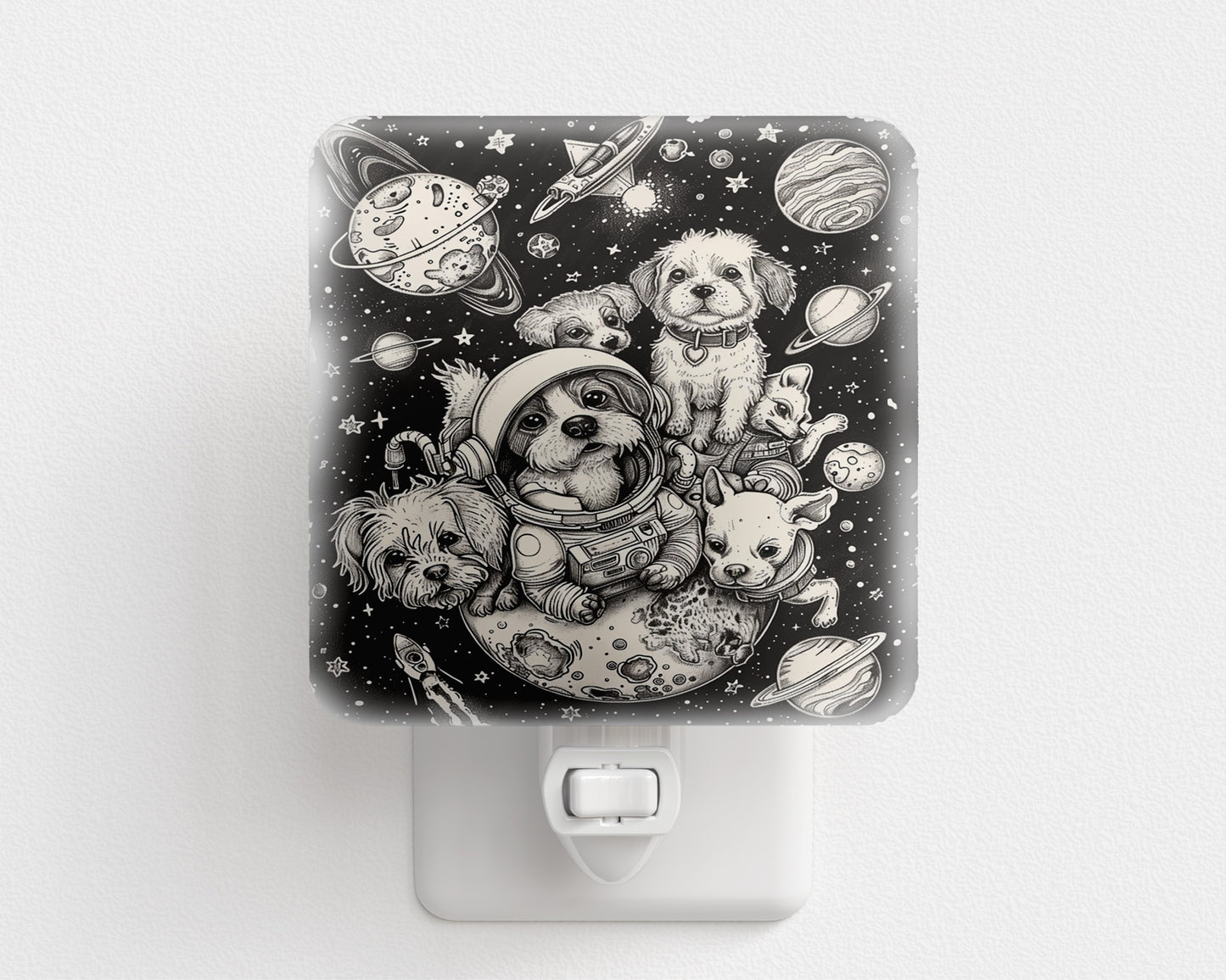 Out of Space Dogs Plug-In Night Light