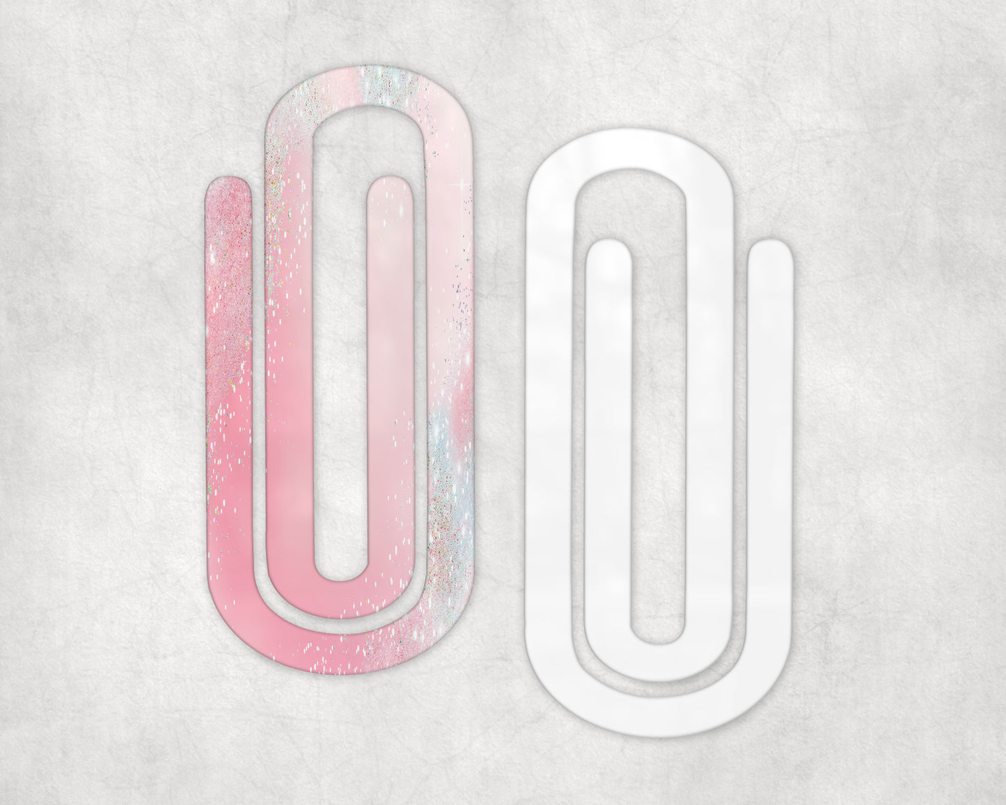 Pink Sparkles Acrylic Jumbo Paperclip Bookmark