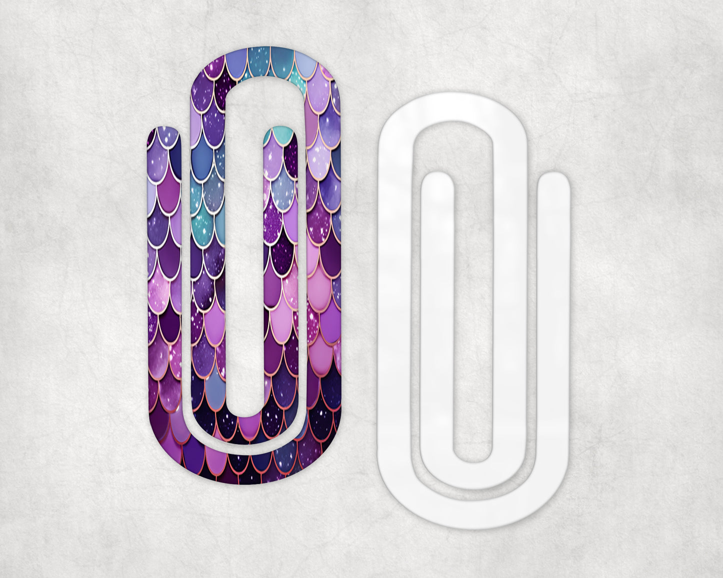 Purple Mermaid Acrylic Jumbo Paperclip Bookmark