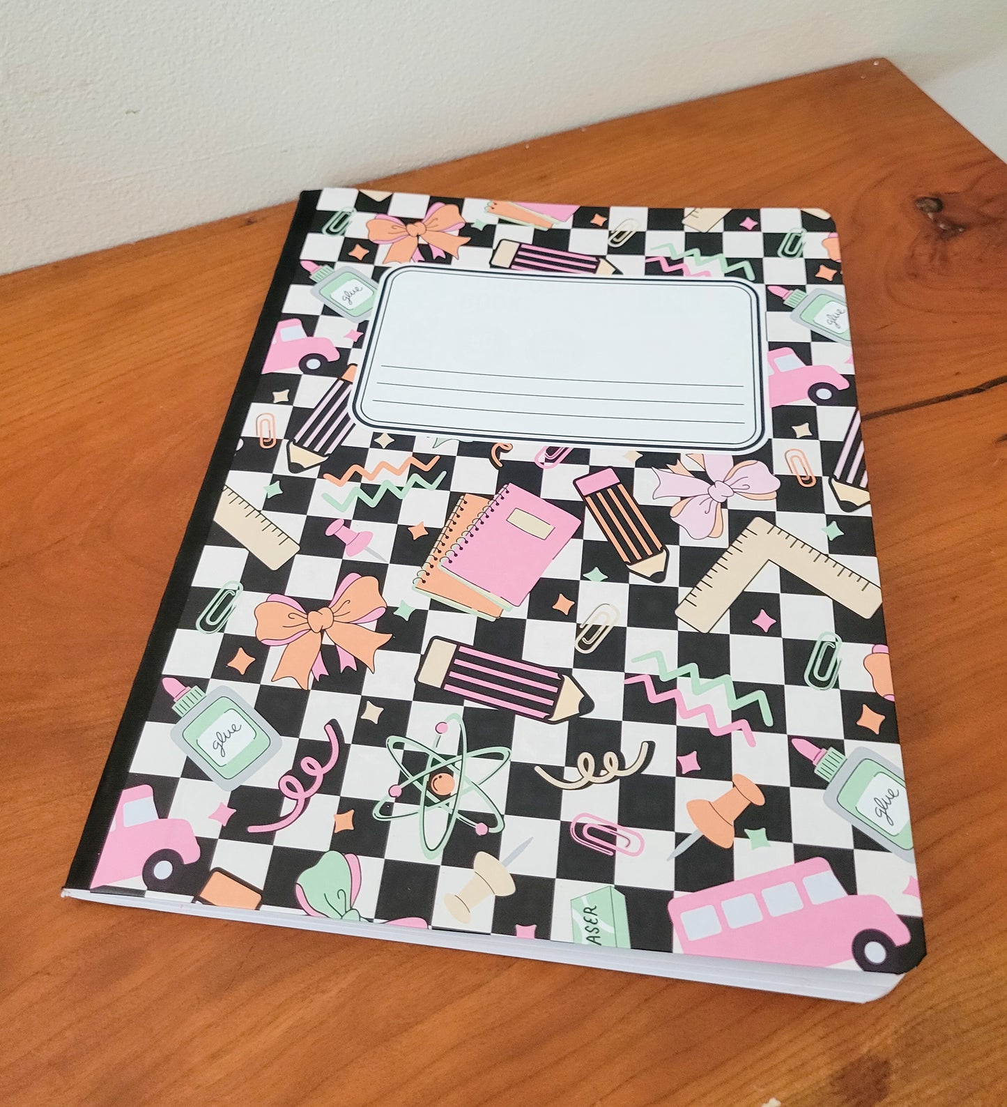 Checkered School Composition Notebook