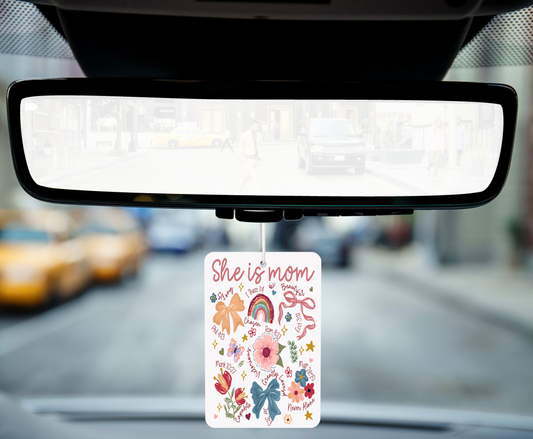 She Is Mom Car Air Freshener