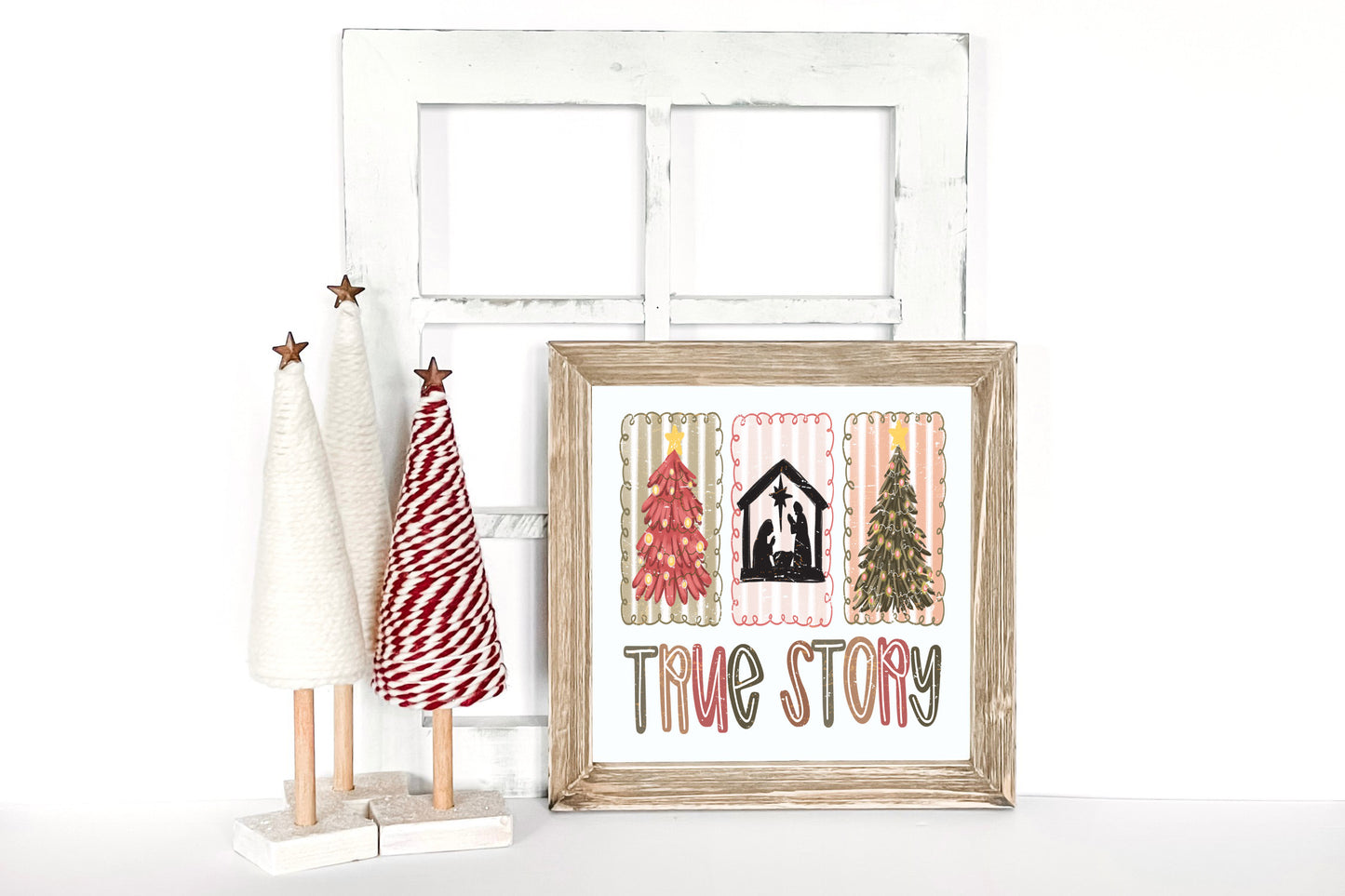 True Story Christmas Reverse Canvas Sign