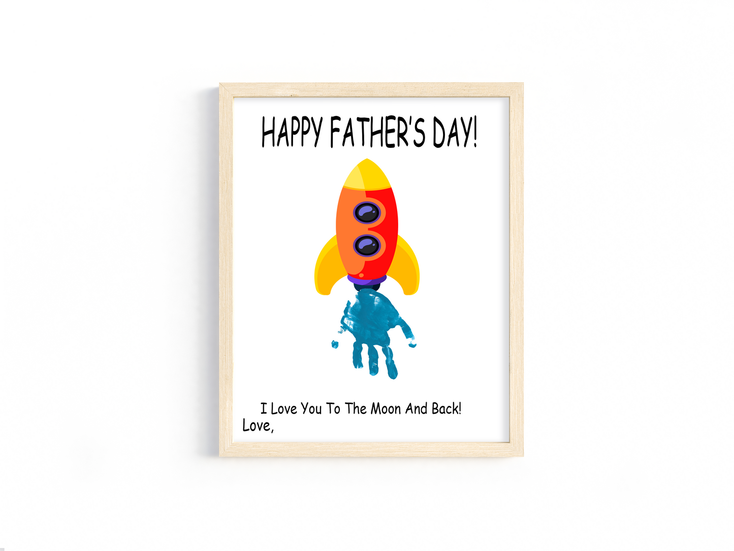 Out of This World – DIY Handprint Spaceship Father’s Day Sign