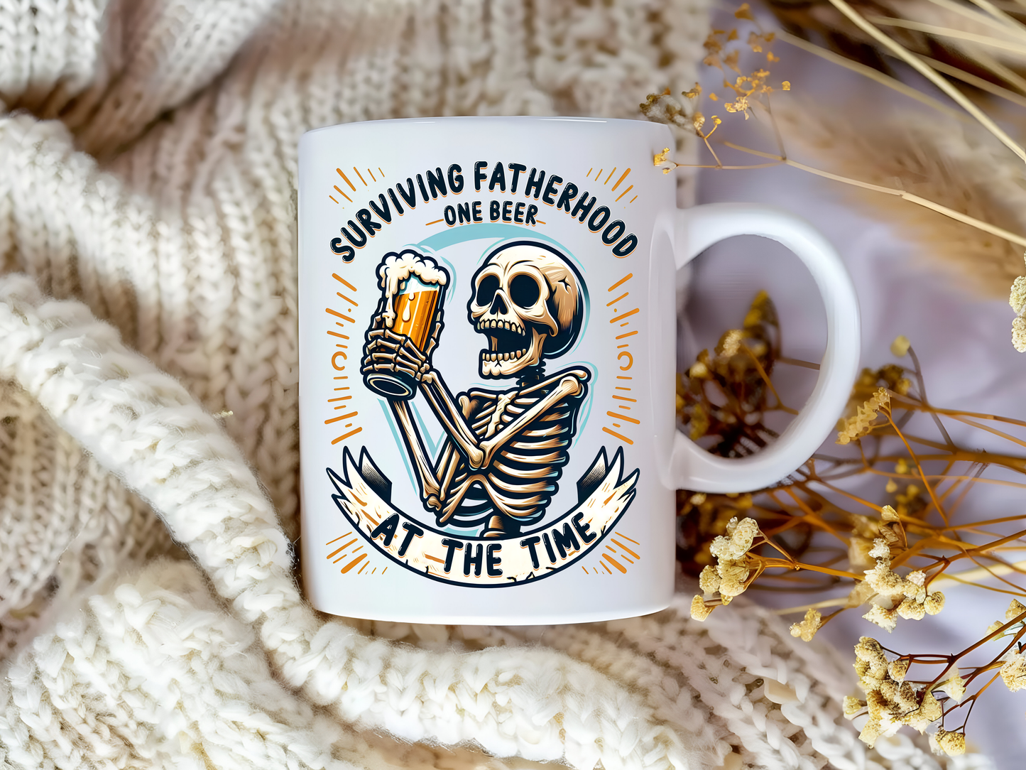 Surviving Fatherhood One Beer at a Time Mug – Hilarious Gift for Dads with a Sense of Humor