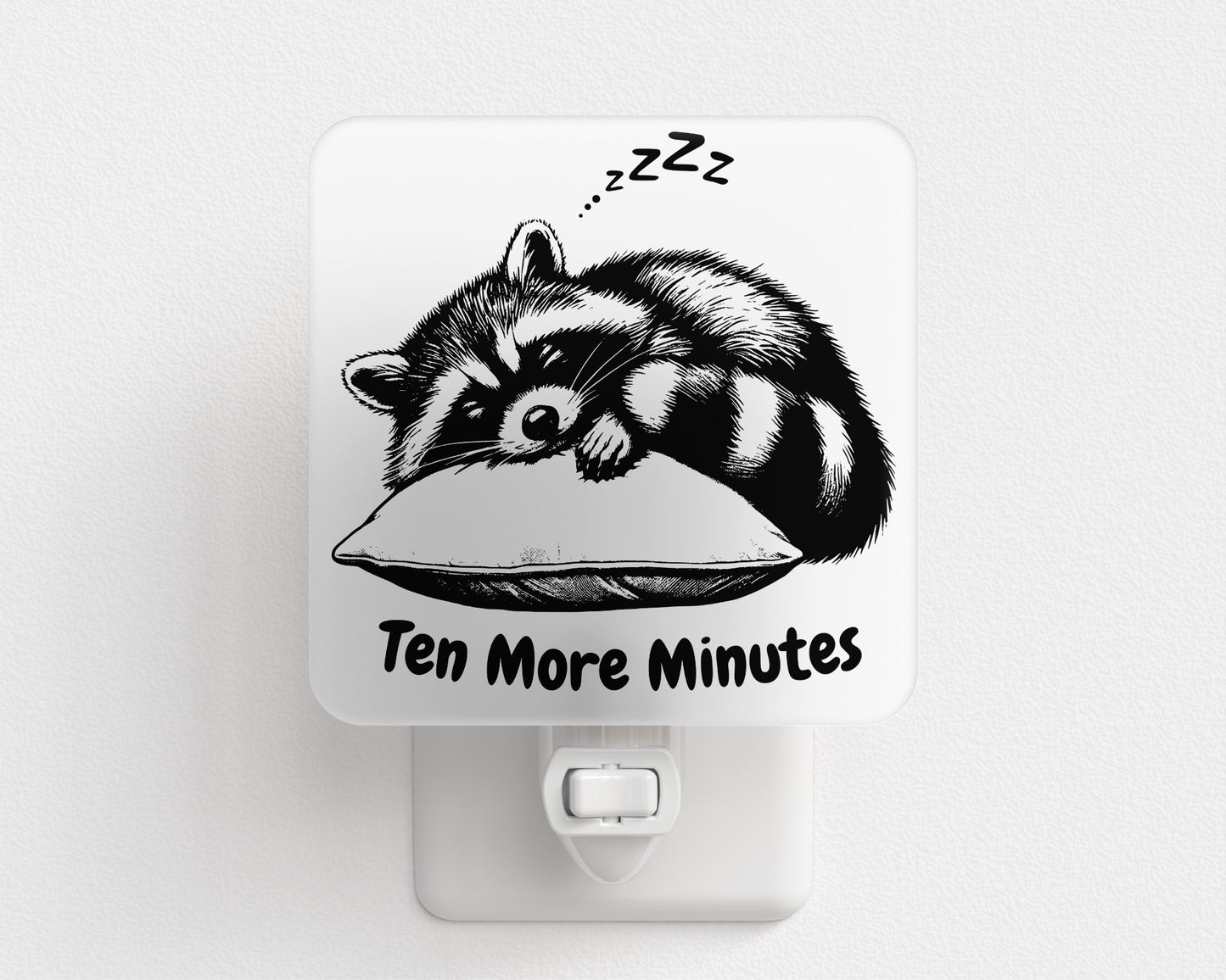 Raccoon Sleeping Plug-In Night Light