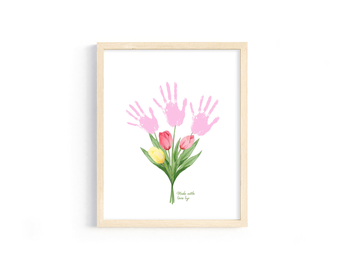 DIY Tulips Bouquet Handprint Sign