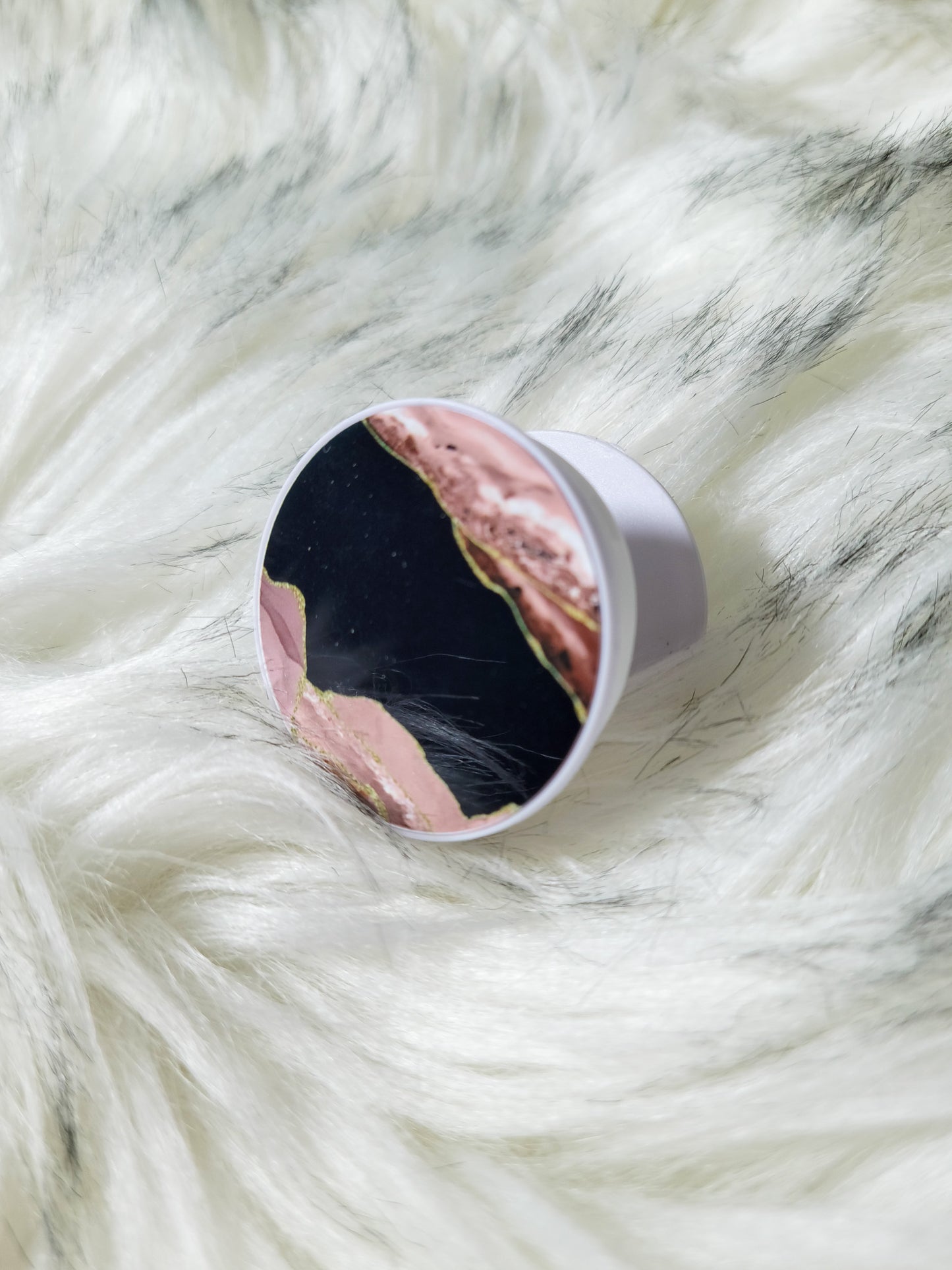 Pink and Black Phone Holder