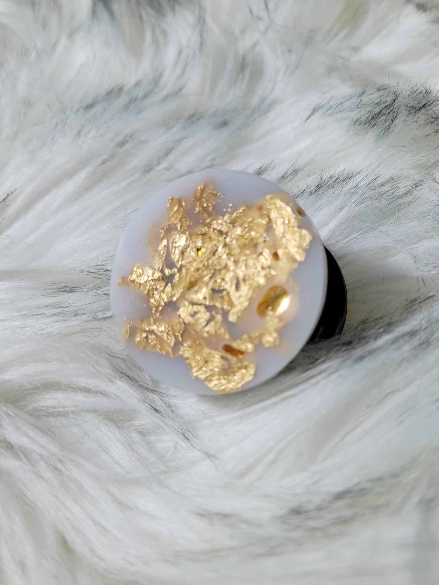 White & Gold Phone Holder