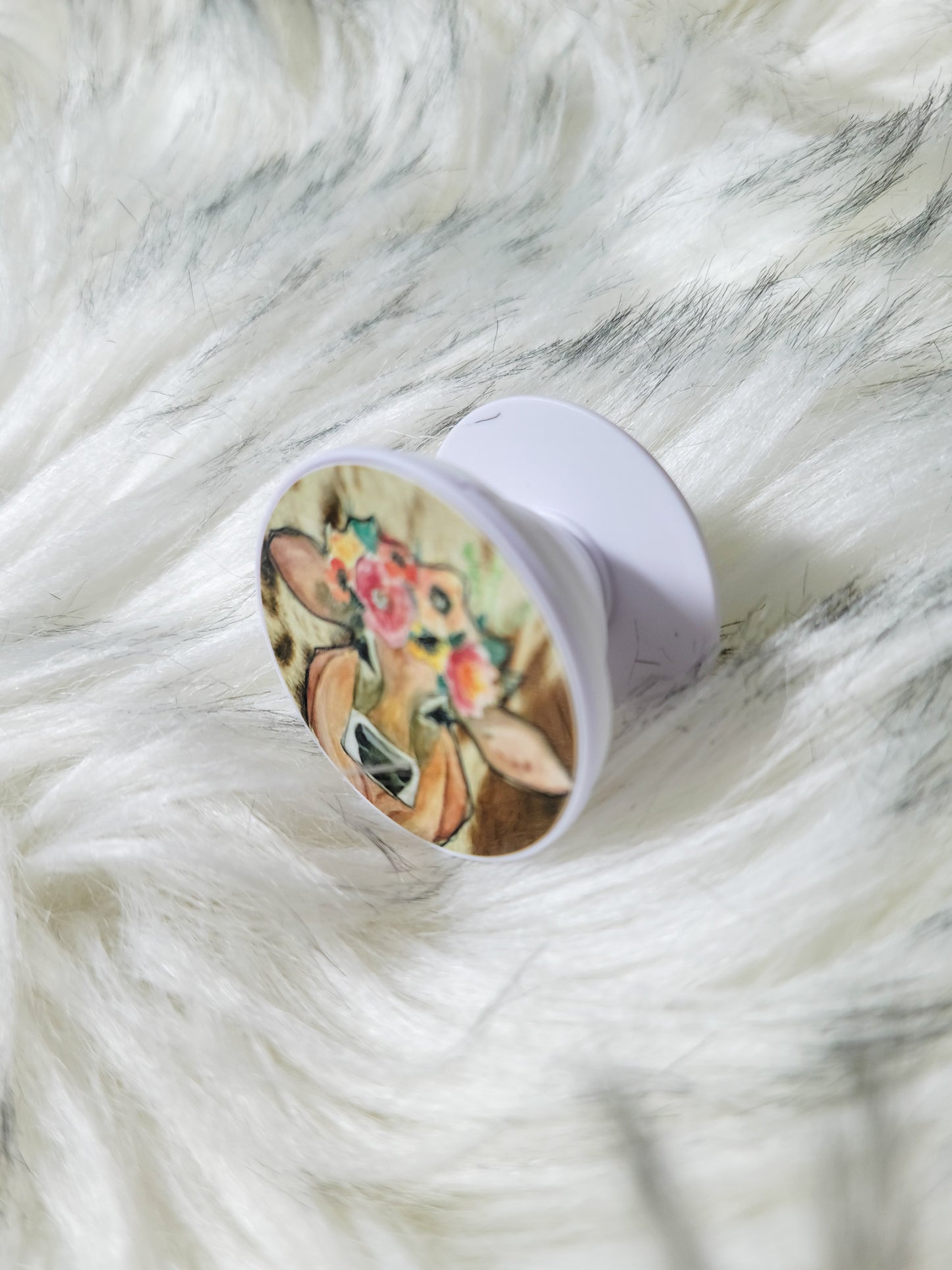 Floral Heifer Phone Holder