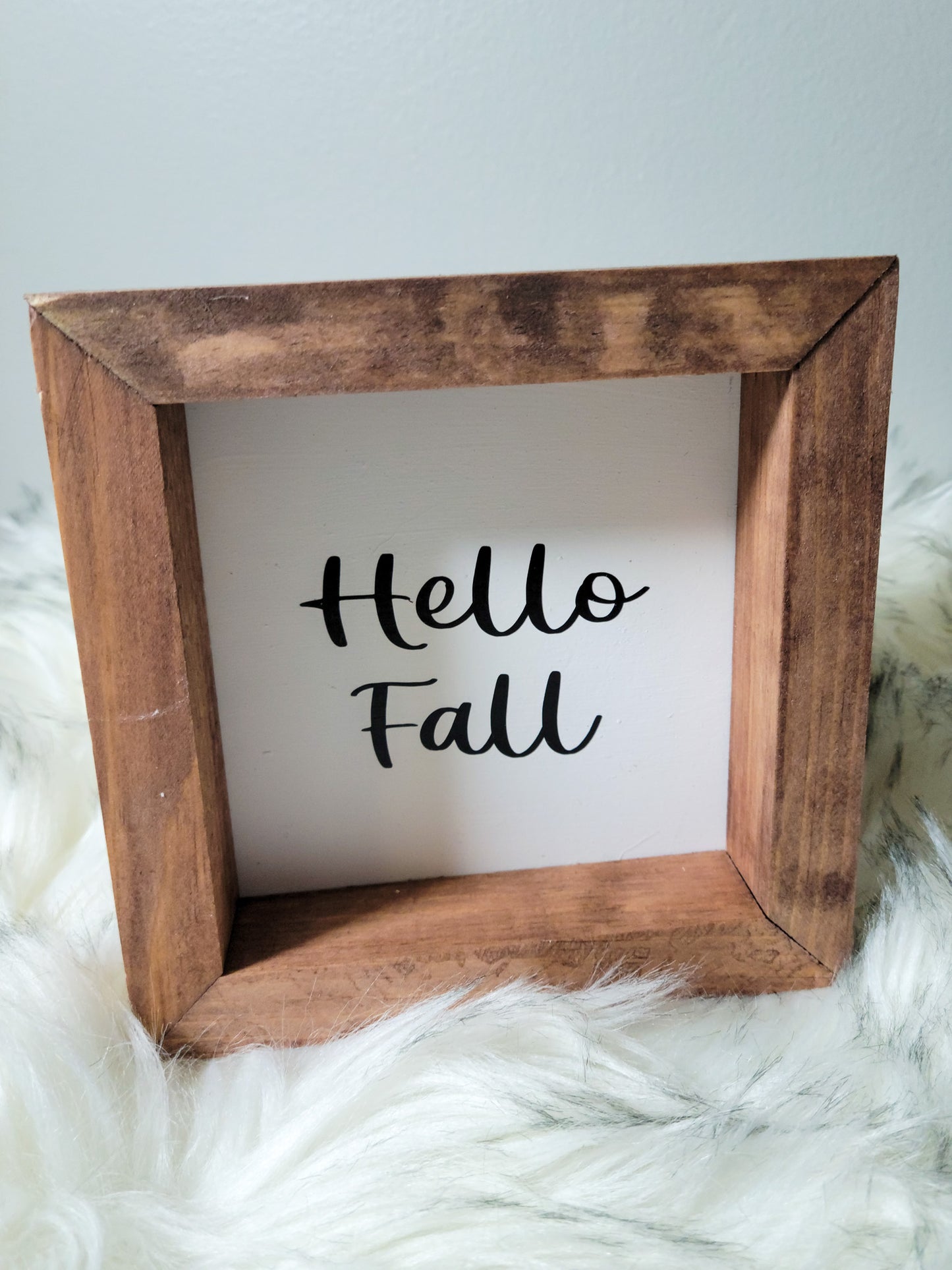 Hello Fall Wooden Sign