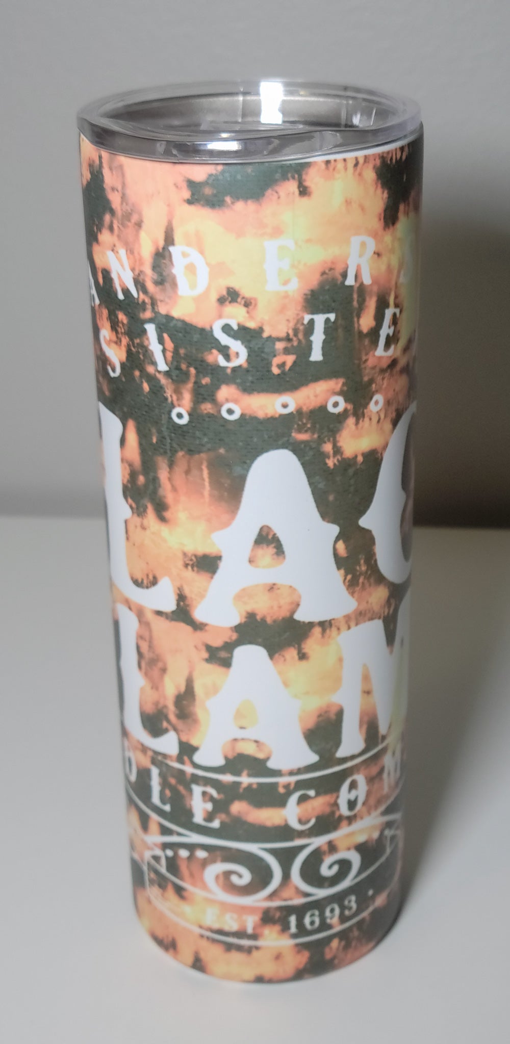 Black Flame Glow Tumbler