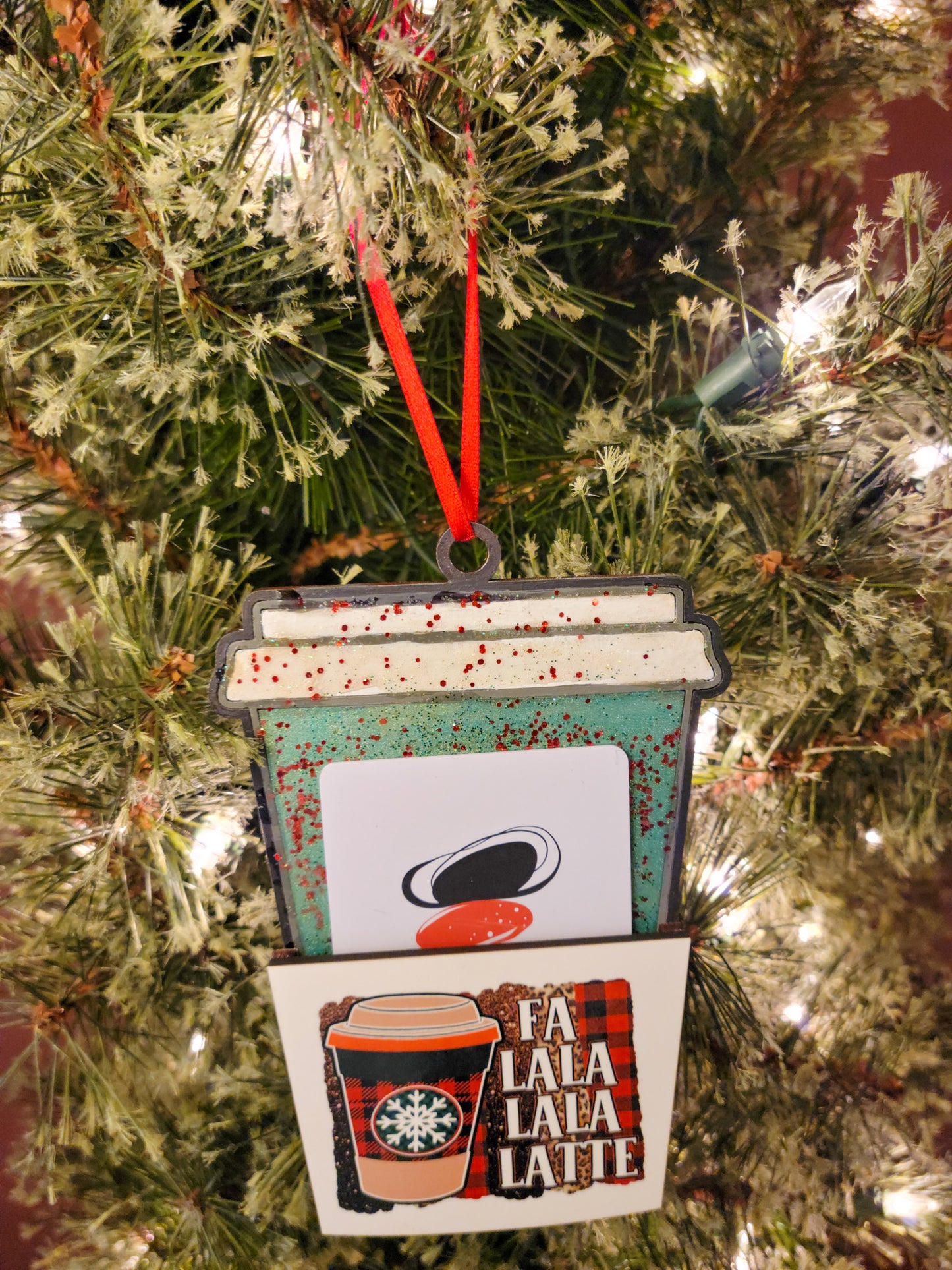 Coffee Cup Gift Card Holder Ornament
