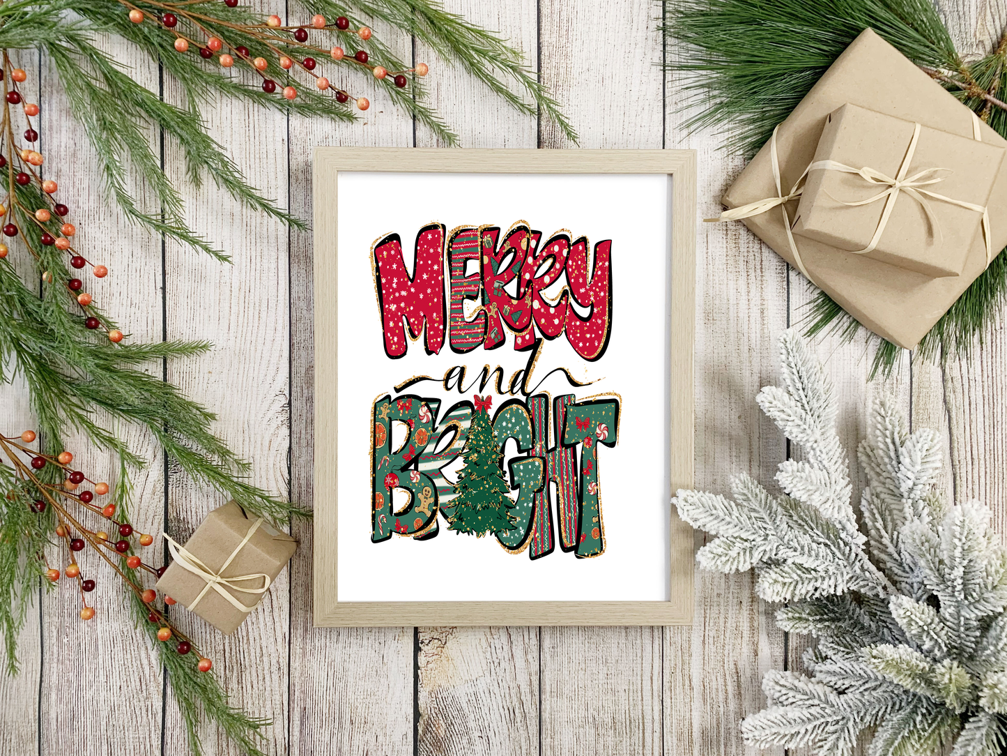Merry and Bright Decorative Sign