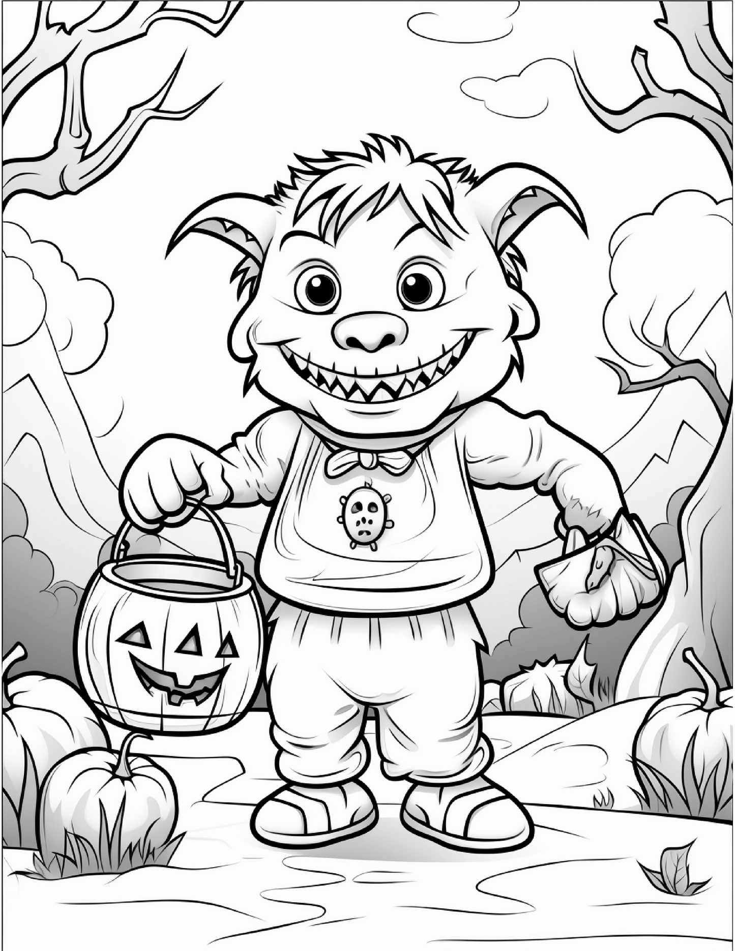 Color Your Own Halloween Bag