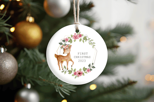 Baby's First Christmas Deer Ornament